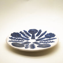 Load image into Gallery viewer, Blue Floral Serving Plate
