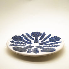 Load image into Gallery viewer, Blue Floral Serving Plate