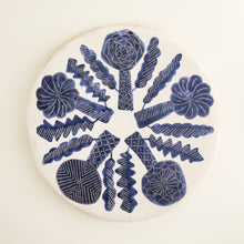 Load image into Gallery viewer, Blue Floral Serving Plate