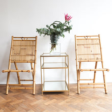 Load image into Gallery viewer, Pair of Folding Bamboo Chairs
