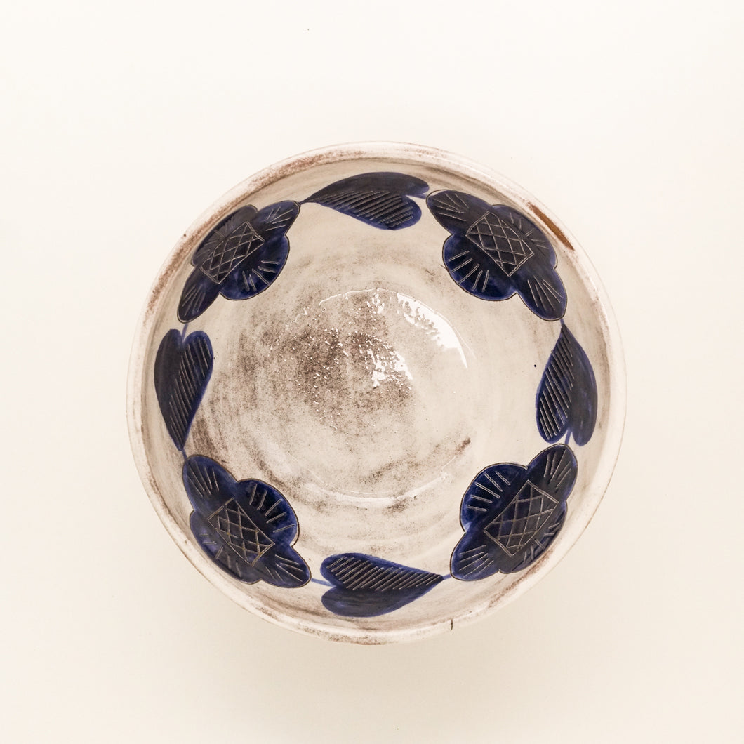 Blue Floral Bowl (Medium)