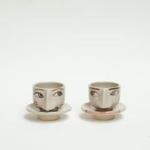 Load image into Gallery viewer, &quot;Nosey&quot; Senorita Espresso Cup &amp; Saucer
