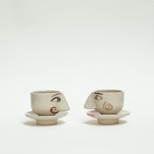 Load image into Gallery viewer, &quot;Nosey&quot; Senorita Espresso Cup &amp; Saucer
