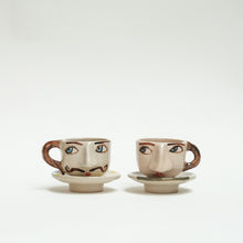 Load image into Gallery viewer, Senor &quot;Tattle-Tales&quot; Espresso Cup &amp; Saucer
